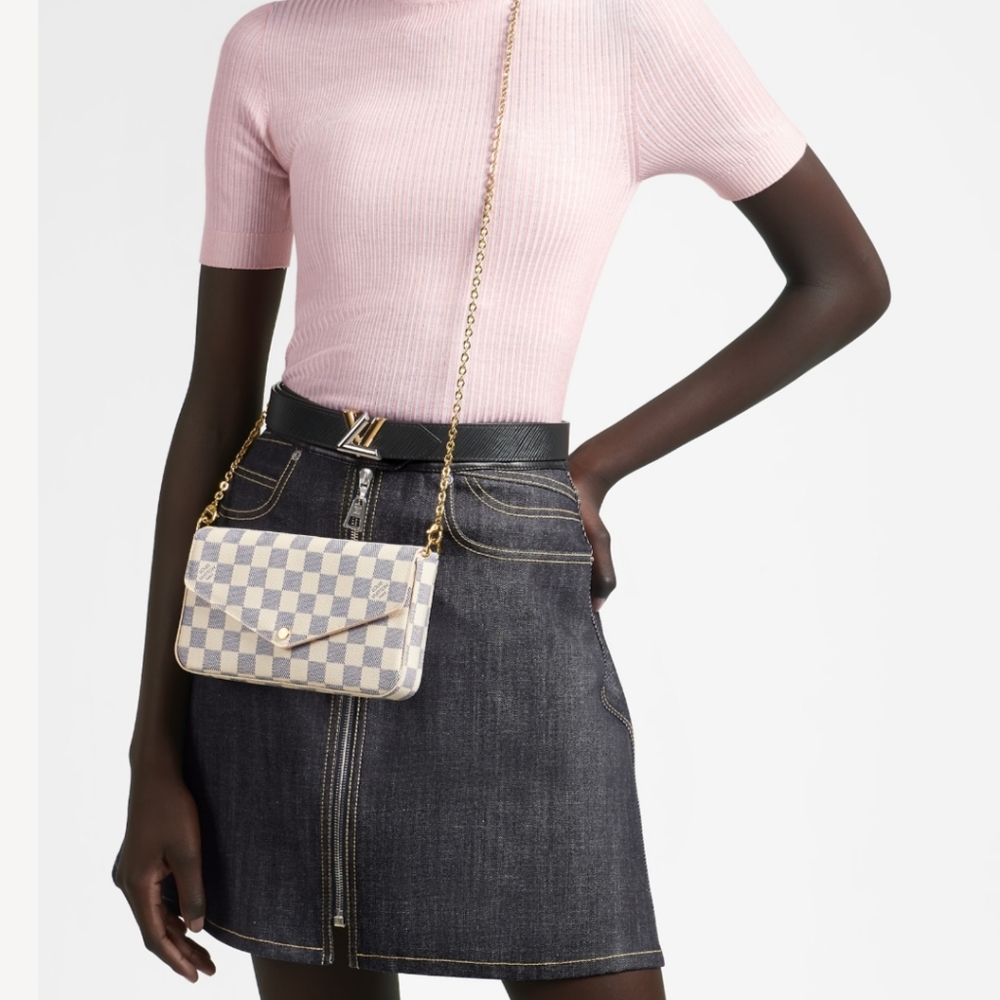 LOUIS VUITTON Felicie Pochette - Damier Azure - Picture 16 of 16